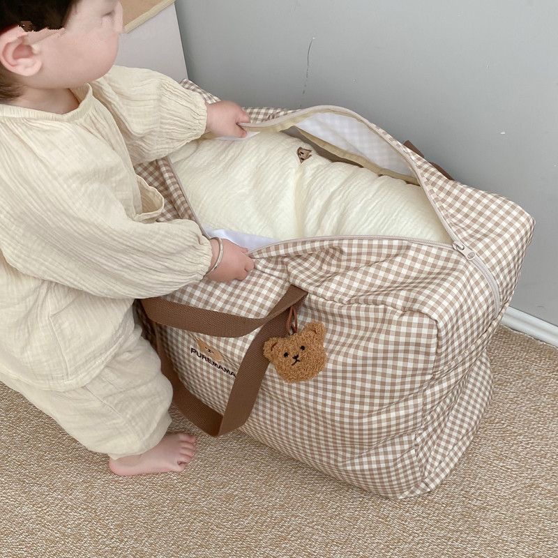 Baby Clothing Quilt - Baumwoll-Aufbewahrungstasche für Kindergartenkleidung und Quilt-Aufbewahrungstasche, Handtasche