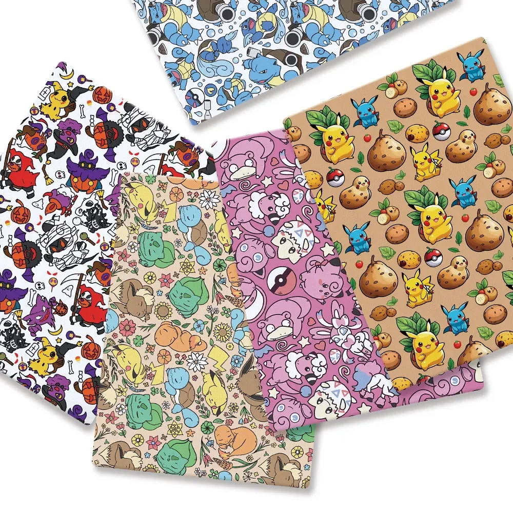 Baby Clothing Quilt - Pokemon Cartoon Fabric140*50cm Handgemachte Nähen Patchwork