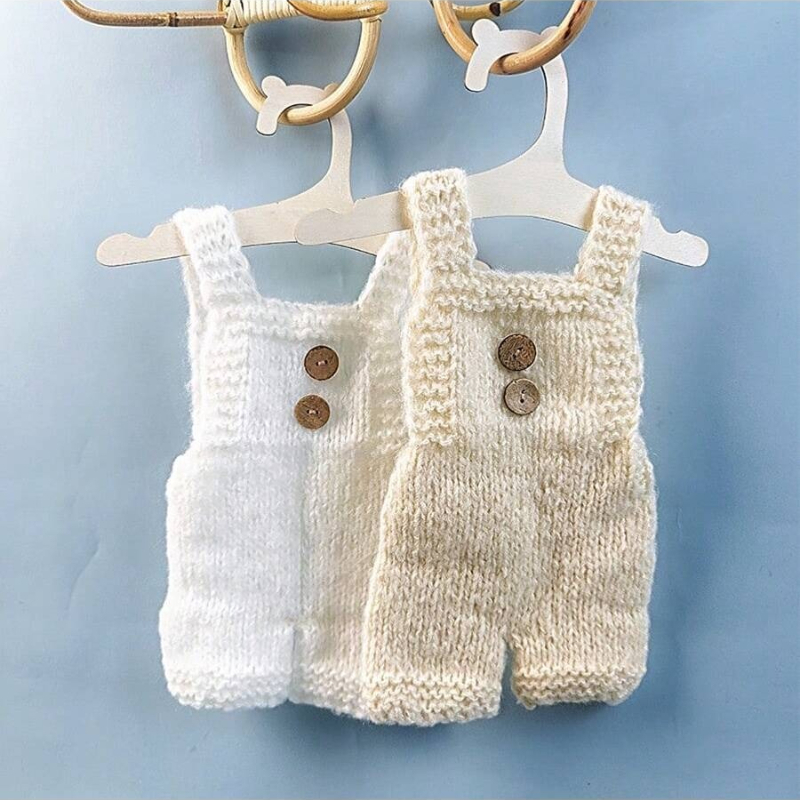 Baby Clothing Gifts - Neugeborenen-Fotografie-Requisiten, weicher Mohair-Strick-Strampler, Shorts-Set, Baby-Jungen-Mädchen-Fotoshooting-Outfit, Studio-Kleidung,