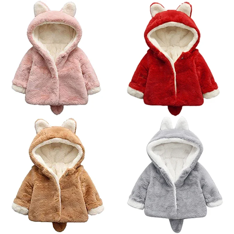Baby Xmas Clothing - Süße Katzen ohren Plüsch Baby jacke