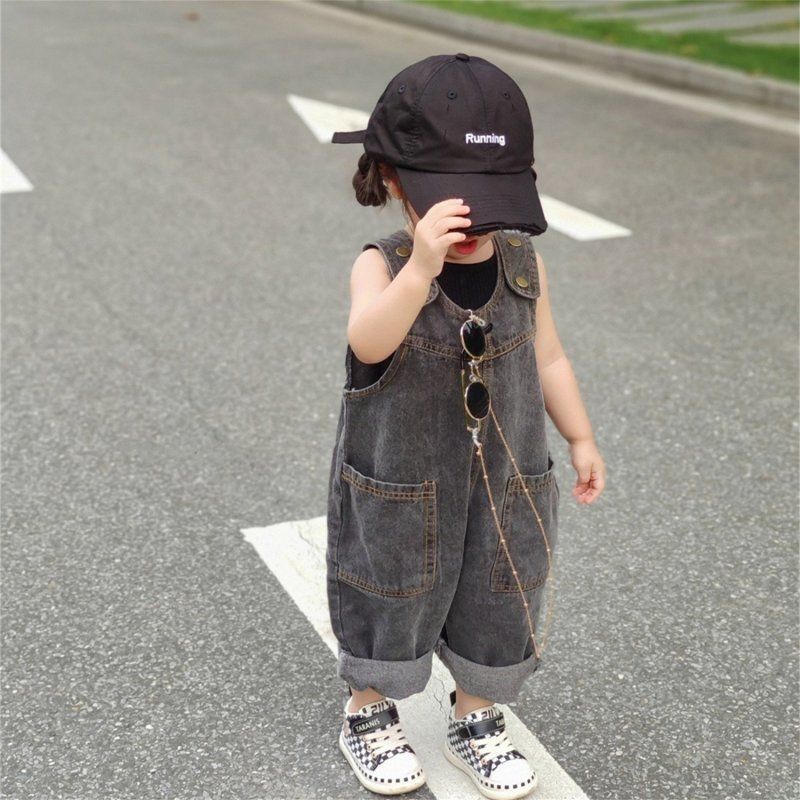 Baby Overall Denim - 2-9 Jahre Kinder-Jeanshosen Koreanischer Frühling Sommer