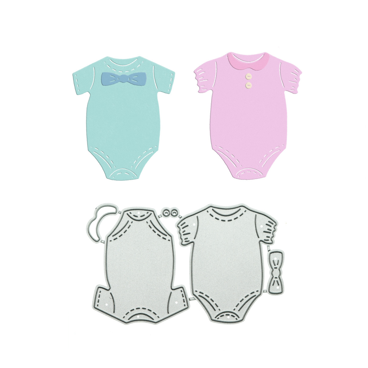 Baby Clothing Patterns Free - Metall Schneiden Stirbt Kleidung Babyspielanzug Muster