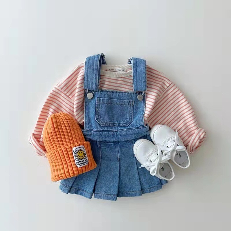 Baby Overall Denim - Q22013 Mädchen Jeans-Latzhose Baby Modische Trägerkleidung