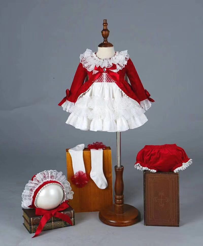 4-teiliges Set Mädchenkleid fü – Baby Xmas Clothing Bewertung und Preis