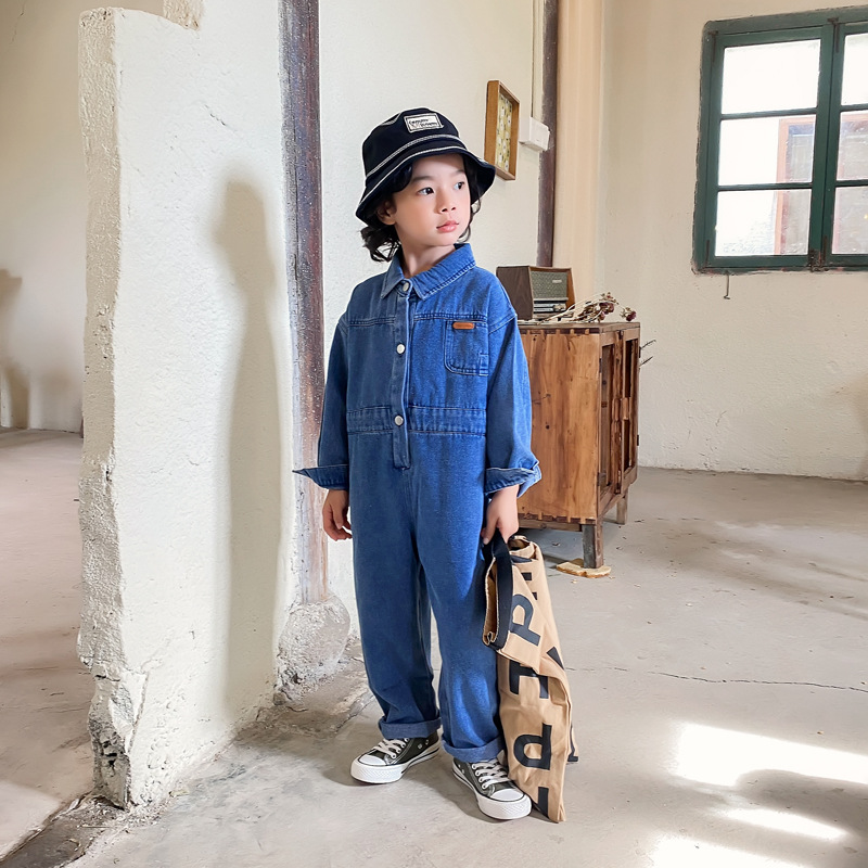 2024 herbst kinder Denim Overa – Baby Overall Denim Bewertung und Preis